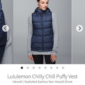 Lululemon Chilly Chill Puffy Vest size 8